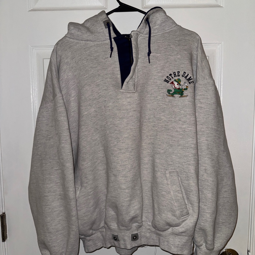 Vintage Gray Notre Dame Hoodie